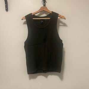 Abercrombie & Fitch Olive Ribbed Tank Top